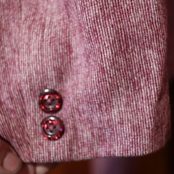 Horny Berry Vintage Purple Textured Pantsuit Jacket & Pants Professional LG - Picture 14 of 16